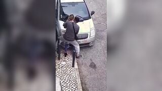 Black la scopa in strada e sentite lei come urla prendendo il cazzo