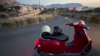 Pompino all'aperto turista asiatica troia