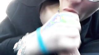 Pompino teen italiana con occhiali POV