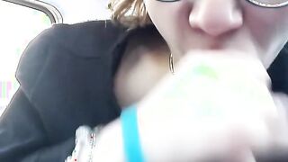 Pompino teen italiana con occhiali POV