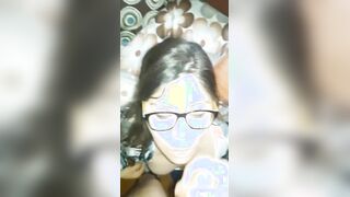 Gioia sborrata in faccia amatoriale