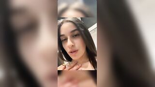 Il mio faccino angelico pieno di sborra