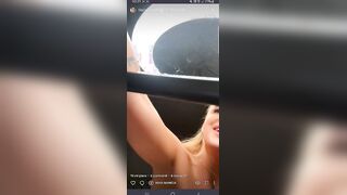 Giulia tettona bionda masturbazione con dildo in diretta OF