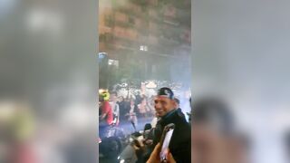 In strada festeggiando il 4 scudetto a Napoli