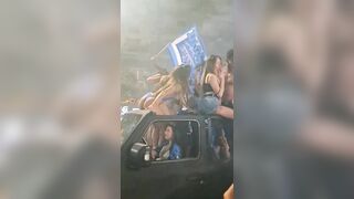 In strada festeggiando il 4 scudetto a Napoli