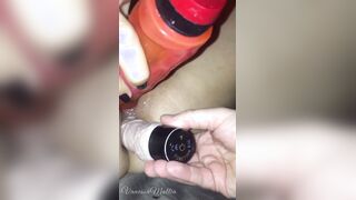 Moglie doppia penetrazione con due dildo