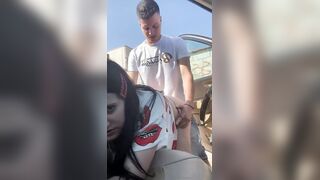 Sesso con fidanzata italiana sul sedile della macchina