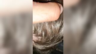 Pompino veloce all'aperto fidanzata con occhiali italiana