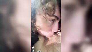 Pompino salivoso morettina italiana in macchina