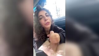 Pompino salivoso morettina italiana in macchina