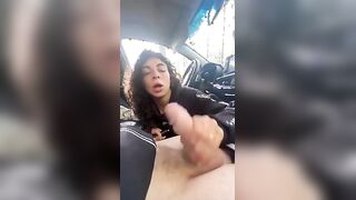 Pompino salivoso morettina italiana in macchina