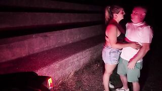 Scopata notturna con mia cognata all'aperto