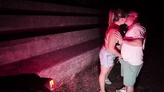 Scopata notturna con mia cognata all'aperto