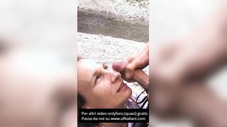 Fidanzata pompino al lago