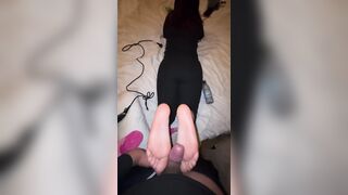 Sega con i piedi amatoriale