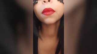 Splendida dominicana calda e le sue calde labbra