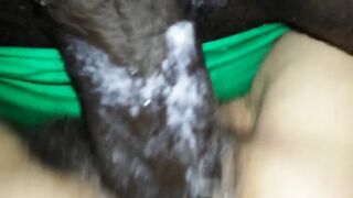 Black cock for my wife's hairy pussy