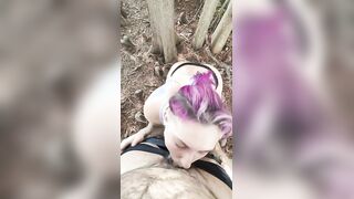 Pompino e scopata con sborrata sul culo outdoor