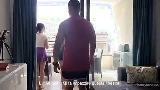 Trio con due dolci amiche maiale