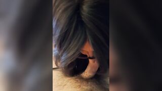 Travesta pompino e leccata di piedi