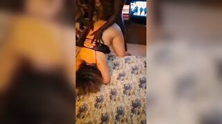 Moglie implora bull nero di sbatterla forte