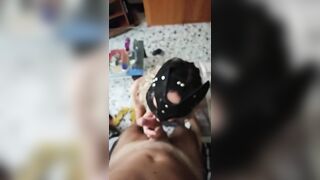 Spagnola e pompino Milf bionda con sborrata in bocca