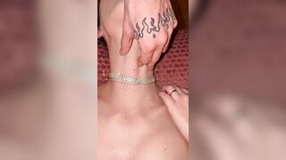 Pompino deepthroat con scopata e sborrata sui piedi