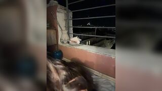 Ditalino morettina italiana sul balcone