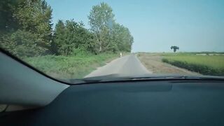 Da un passagio a ragazza e la incula in auto