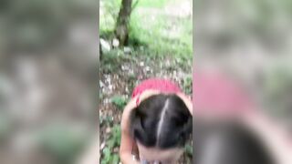 Marina la pompinara trentina succhia cazzone all'aperto