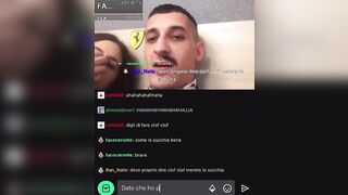 Lo succhia al fidanzato in diretta e gli sputa in faccia