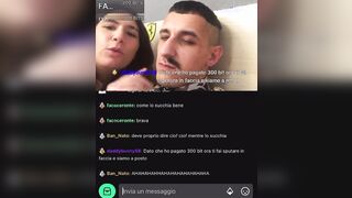 Lo succhia al fidanzato in diretta e gli sputa in faccia