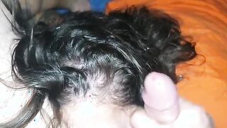 Sperma sui suoi capelli