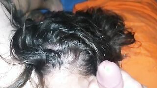 Sperma sui suoi capelli