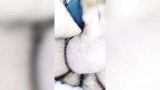 Lei sopra il cazzo con le mutandine