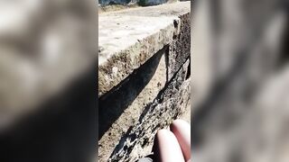 In vacanza agli SCAVI DI POMPEI Pompino moglie italiana esibizionista