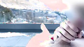 Pompino sul balcone fidanzata esibizionista