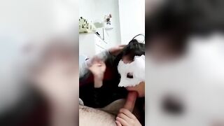 Bocchino fidanzata con mascherina